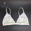 2017 hot sale comfortable triangle lace decorated wireless ladies underwear bra new design, lace bralette